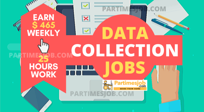 Part Time Data Collection Jobs | Work from home Online to Earn $465 Weekly Data Collection work from home